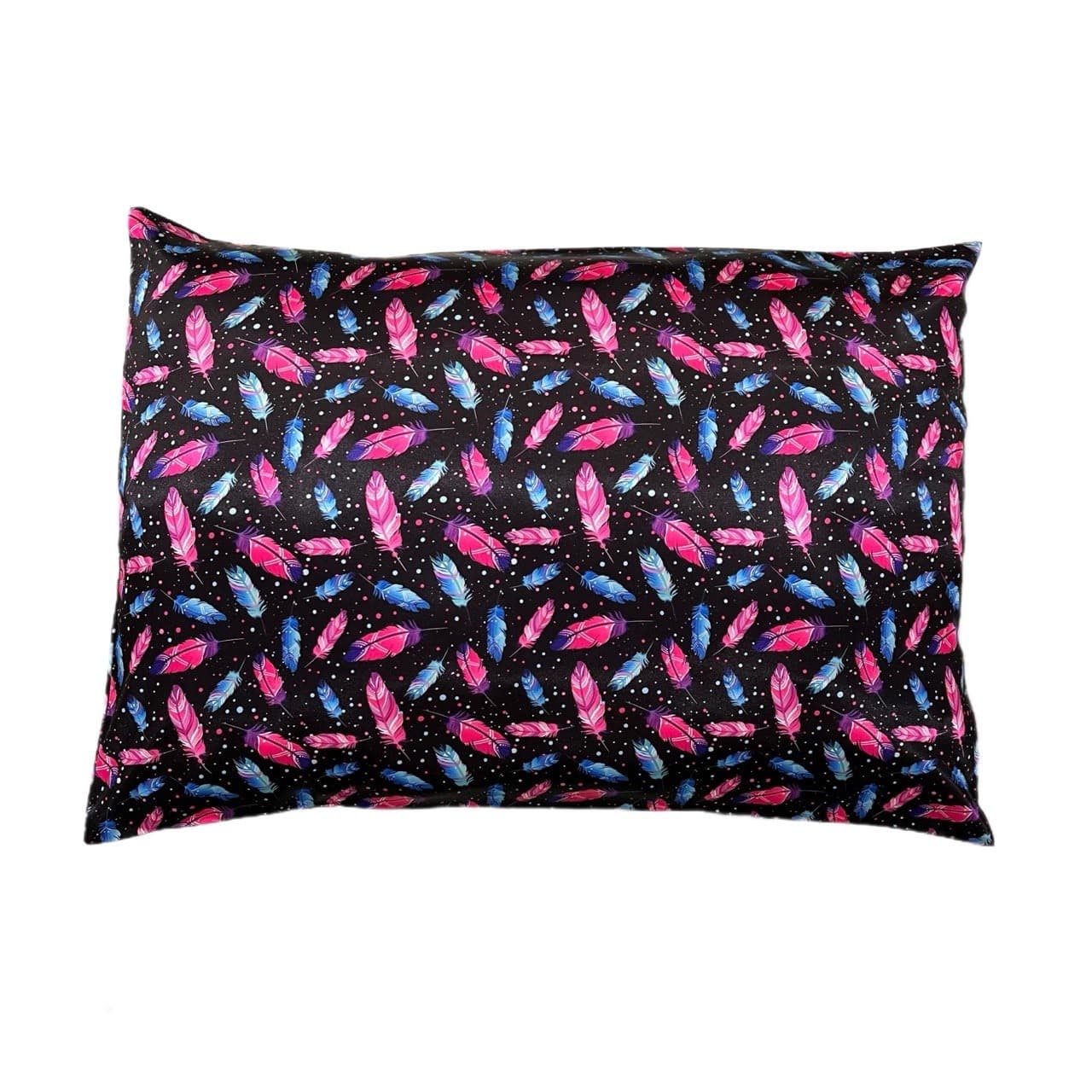 ساتن ابریشم طرح پر رنگارنگ