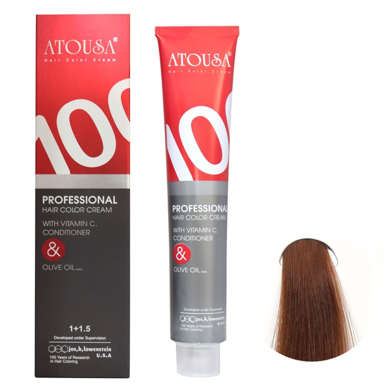 رنگ مو آتوسا شماره 5/74 حجم 100 میلی لیتر رنگ دارچینی