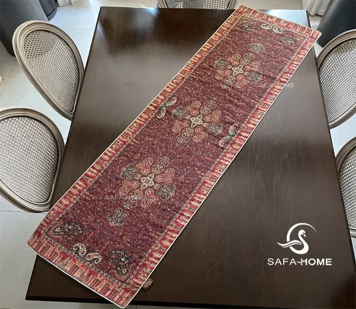 رومیزی رانر ترمه ابریشمی صفائی کد 18