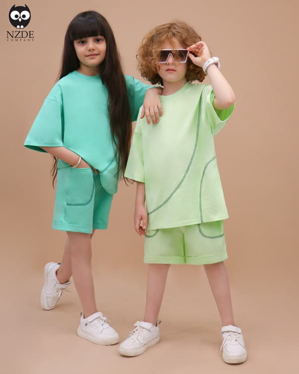 تیشرت شلوارک دوخت زنجیری