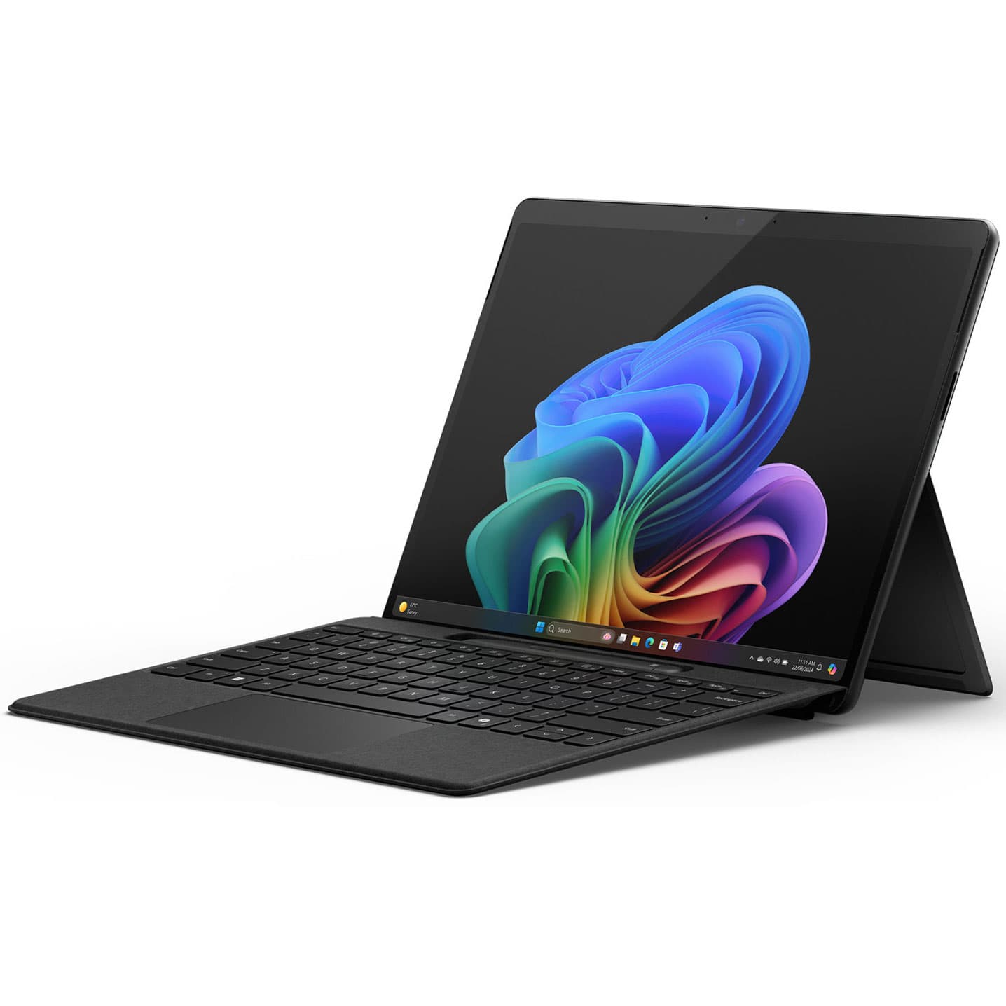 تبلت 13 اینچی مایکروسافت مدل Surface Pro 11-Snapdragon X Elite OLED ظرفیت 1 ترابایت و رم 16 گیگابایت به همراه کیبورد Surface Pro Copilot و قلم Slim Pen 2