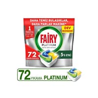 قرص ماشین ظرفشویی فیری Platinum رایحه لیمو 72 عدد