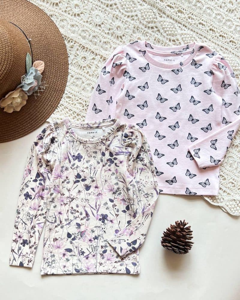 بلوز کبریتی گلدار و‌ پروانه name it