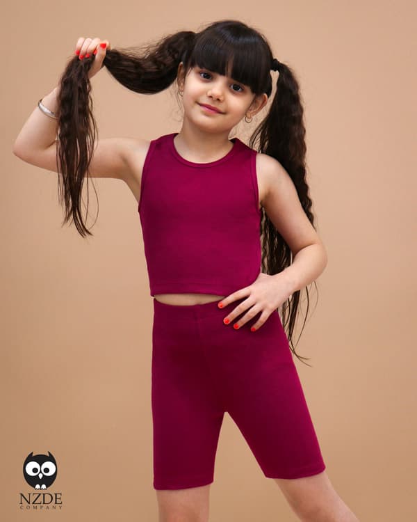 کراپ شلوارک کشبافتی