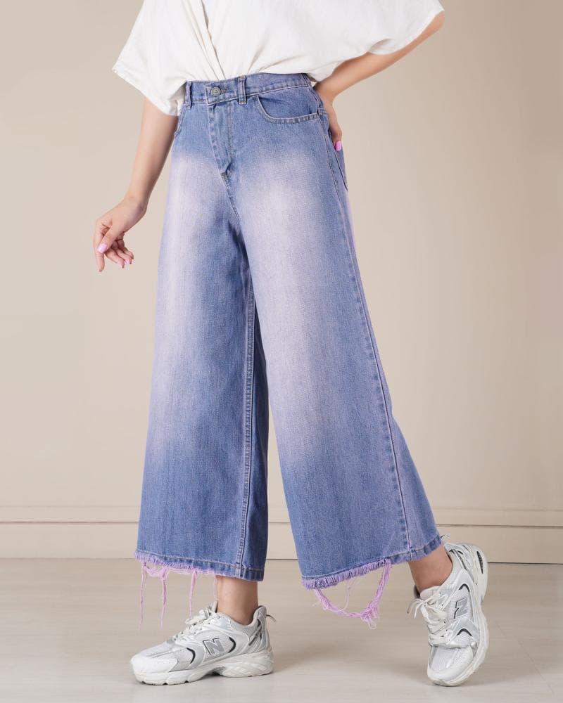 شلوار جین فول بگ کوتاه ورساچه کد 2517