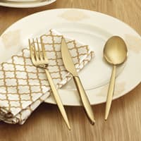 سرویس قاشق و چنگال 18 پارچه امسان Ay طلایی