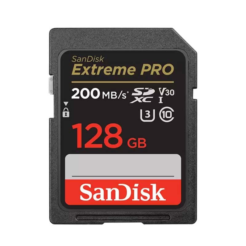 کارت حافظه اس دی سن دیسک 128 گیگ SanDisk Extreme PRO 200MB/s