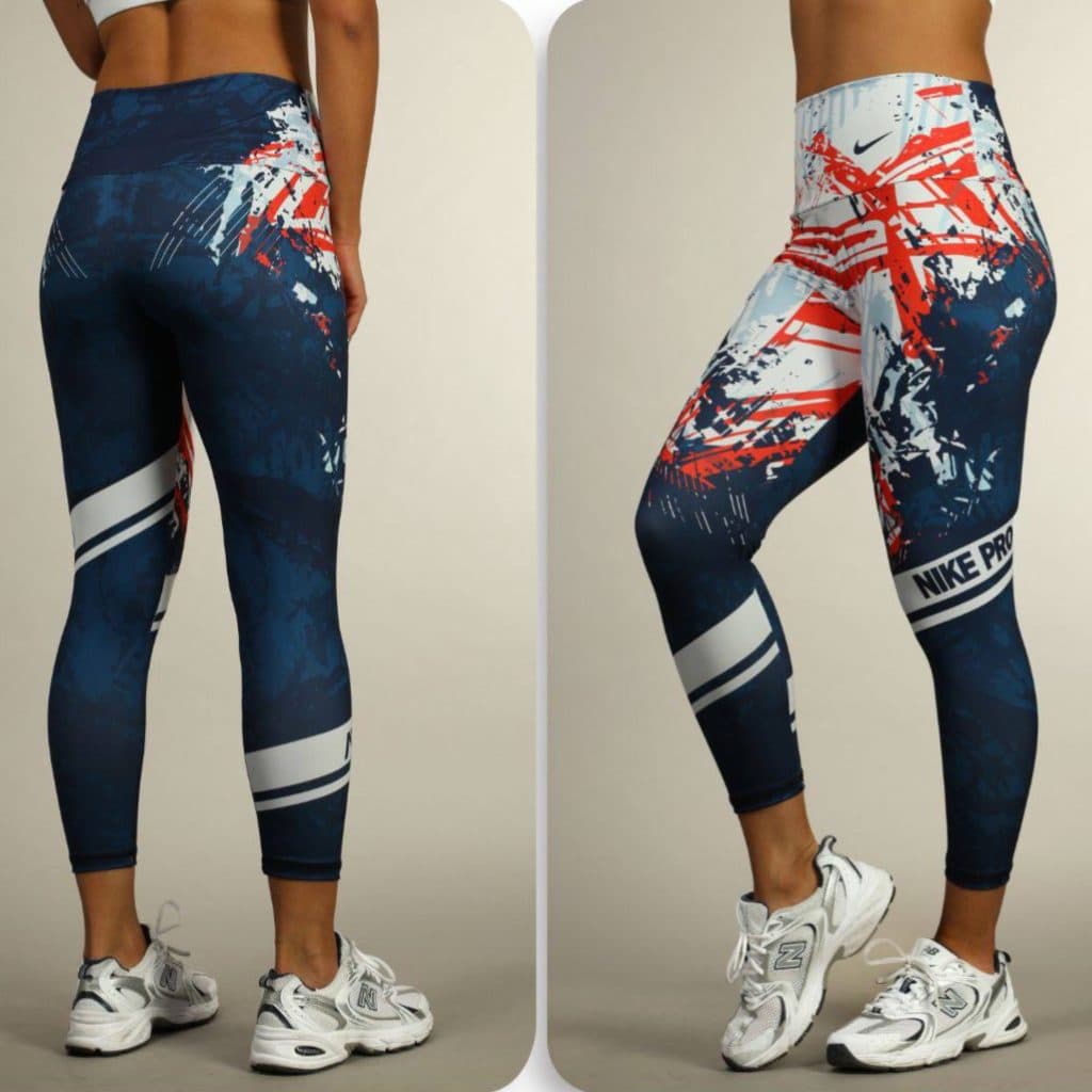 لگ طرحدار سرمه ای قرمز نایک پرو کد 184