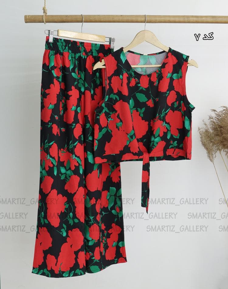 ست تاپ و دامن شلواری