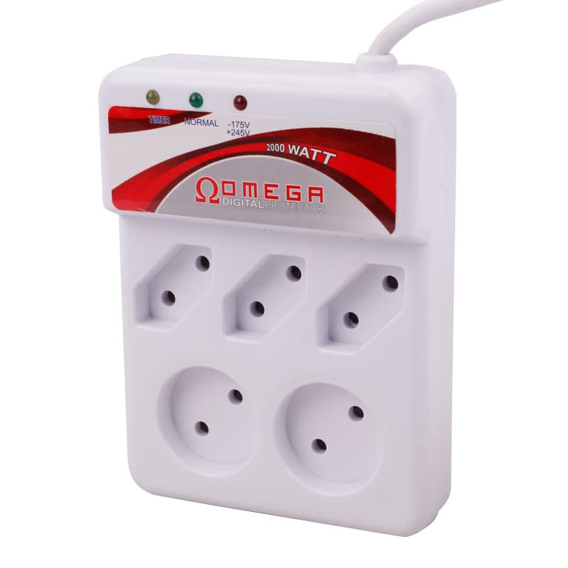 محافظ برق تلویزیون و کامپیوتر 5 خانه امگا با کابل 3 متری