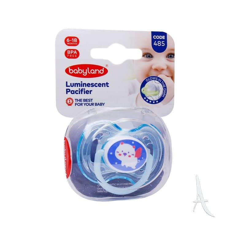 پستانک سیلیکونی شب تاب ارتودنسی بیبی لند طرح گربه