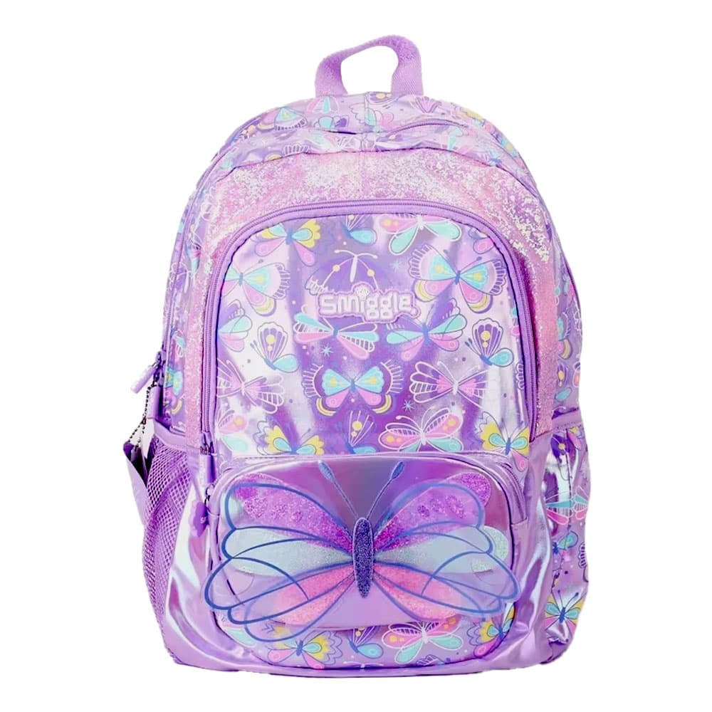 کوله دخترانه برند اسمیگل طرح پروانه کد Smiggle 1003