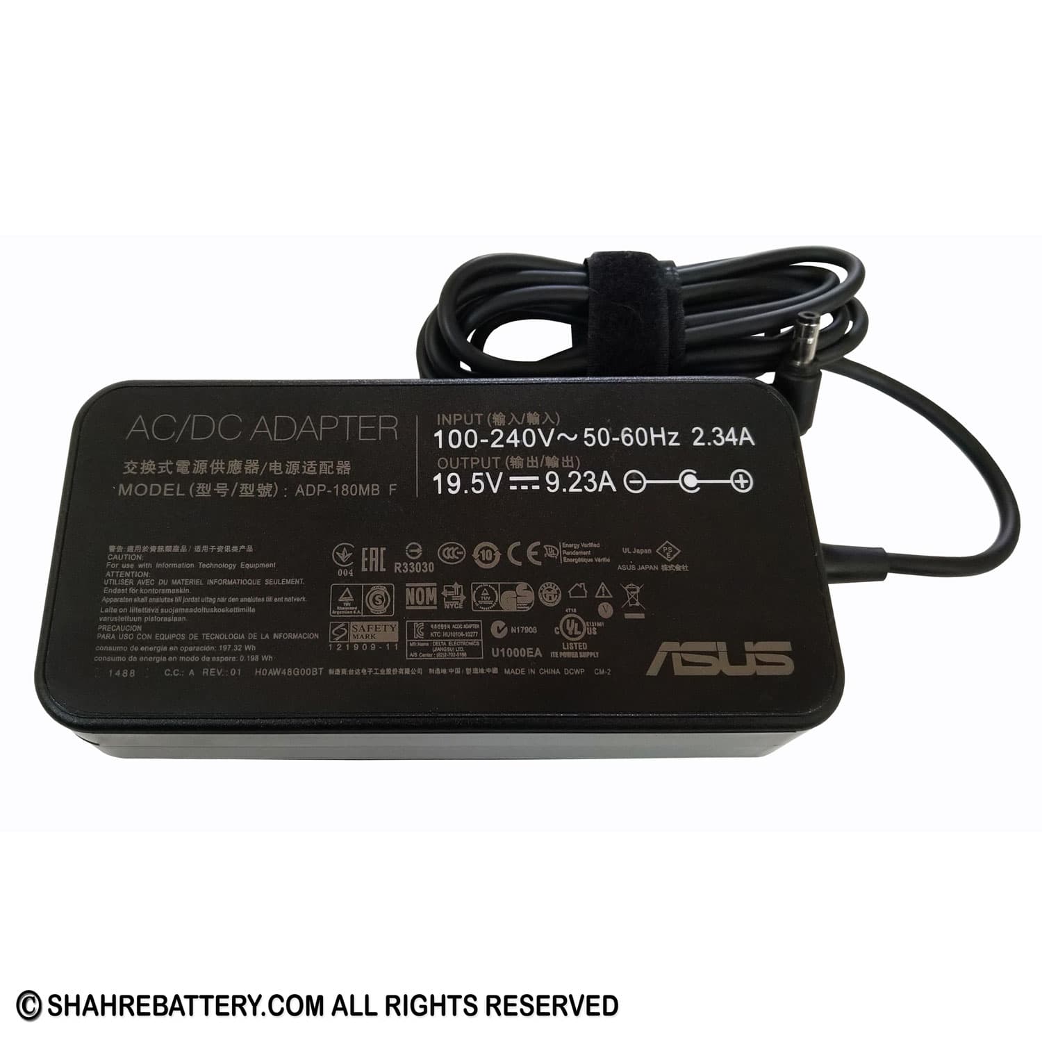 شارژر اورجینال لپ تاپ ایسوس Asus 19.5V 9.23A – سر 2.5 * 5.5