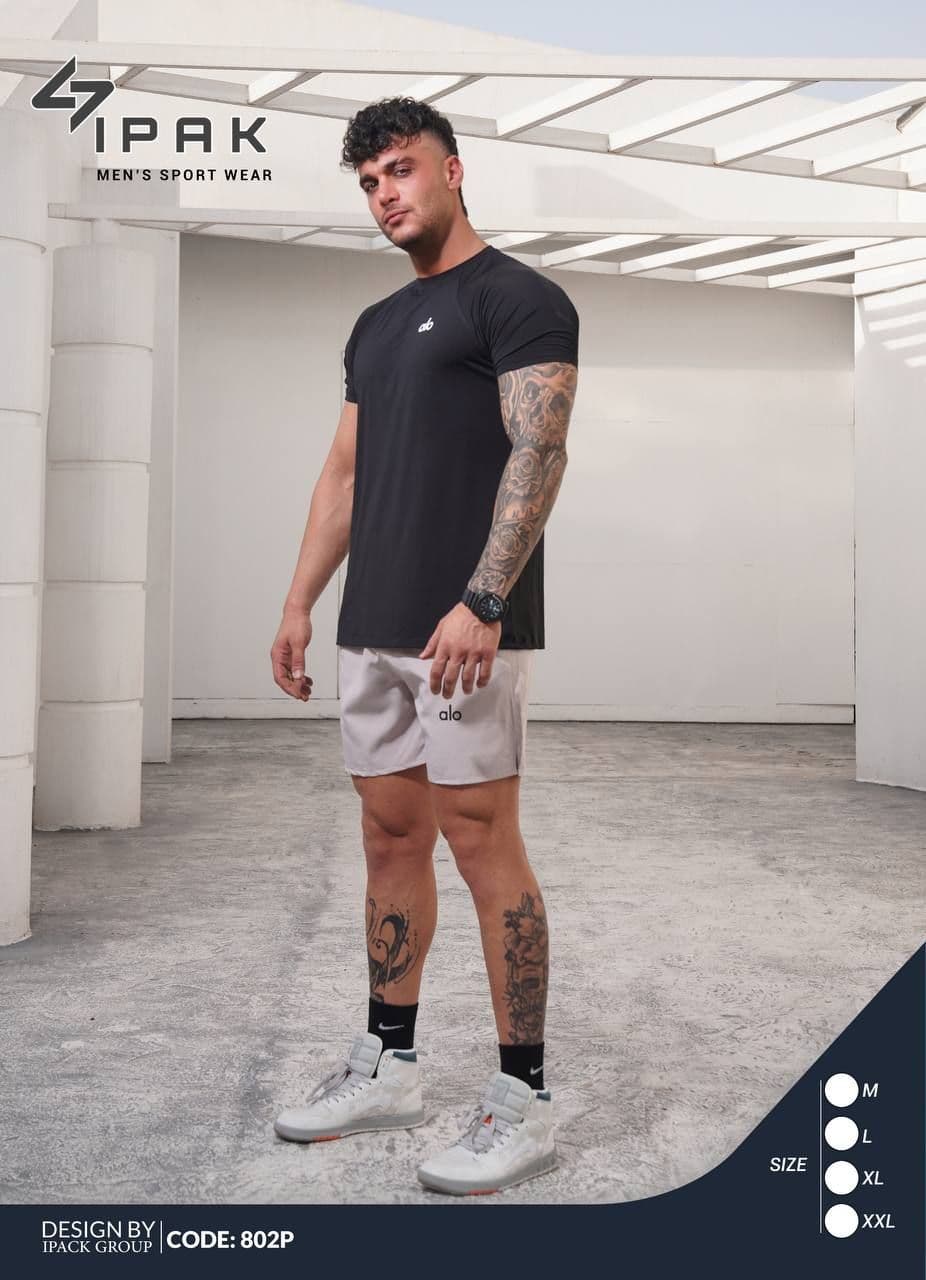 ست تیشرت شلوارک مردانه alo کد 005