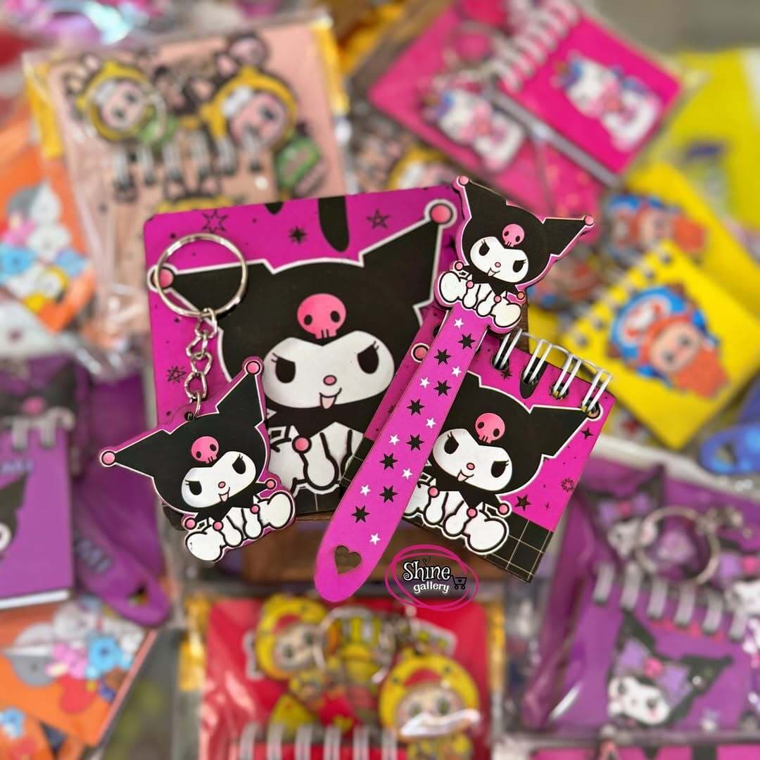 ست لوازم تحریر چهار تکه چوبی کرومی و لبوبو