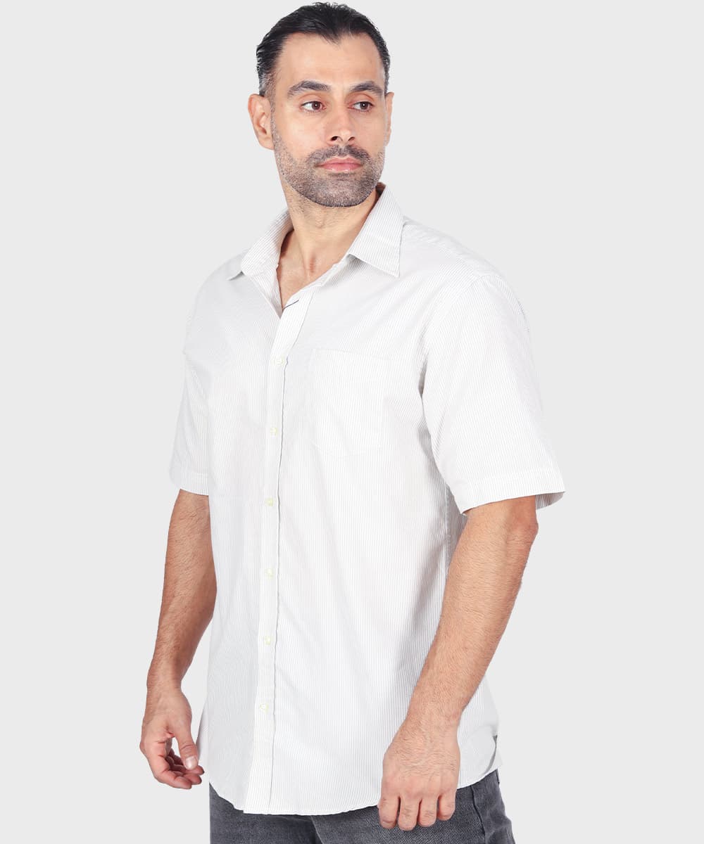 پیراهن مردانه آستین کوتاه و تک جیب 1207