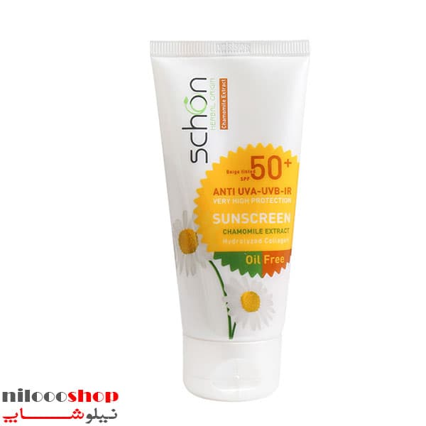 کرم ضد آفتاب +SPF50 فاقد چربی رنگ طبیعی شون 50 میل