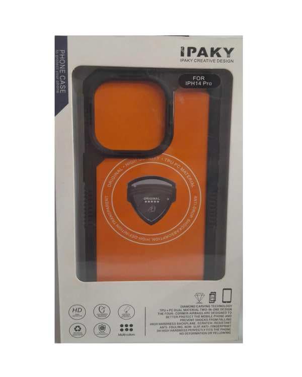 کاور گوشی مشکی آیفون 14 pro max مدل IPAKY