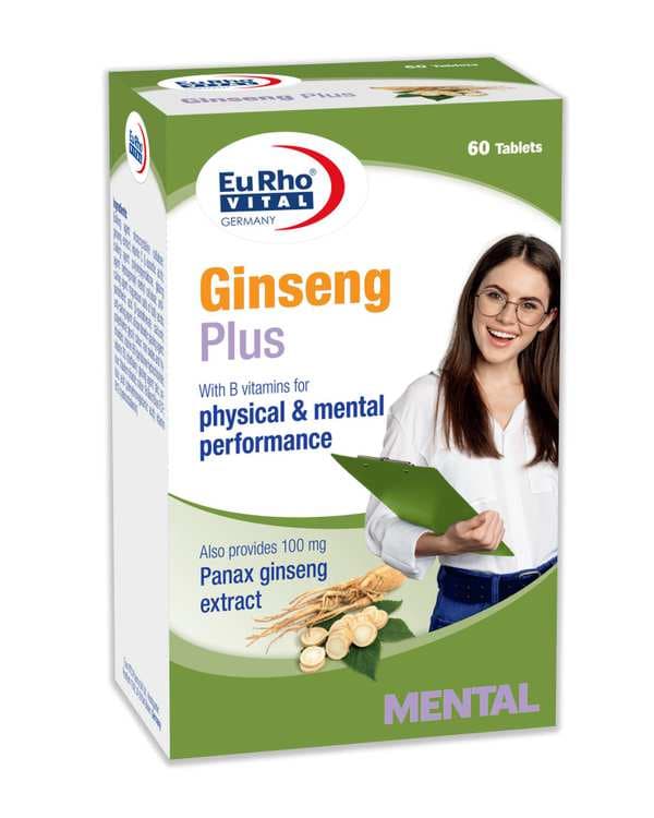 قرص جینسینگ پلاس یوروویتال بسته 60 عددی