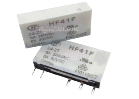 رله پی ال سی 24 ولت 1 کنتاکت 6 آمپر HONGFA | HF41F-24VDC