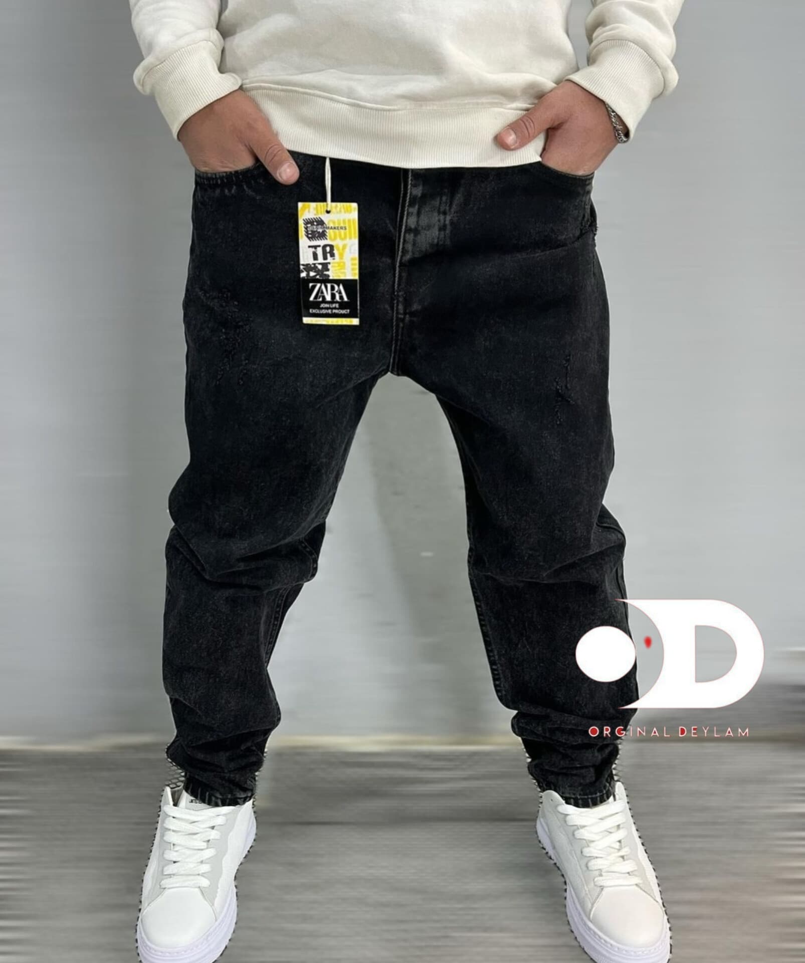 شلوار مام استایل زغالی سیر کیفیت تضمینی-سایزبندی ۳۱ تا ۳۶ استاندارد