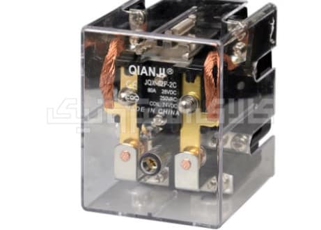 رله قدرت 24 ولت 2 کنتاکت 80 آمپر QIANJI | JQX-62F-2C-24VDC