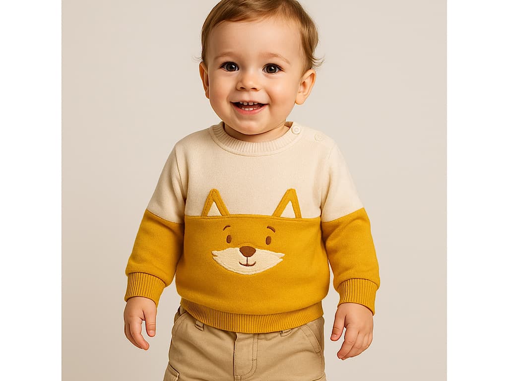 ست بلوز تو کرک با شلوار کتان کمر کش نوزادی طرح Arman پاپو papo