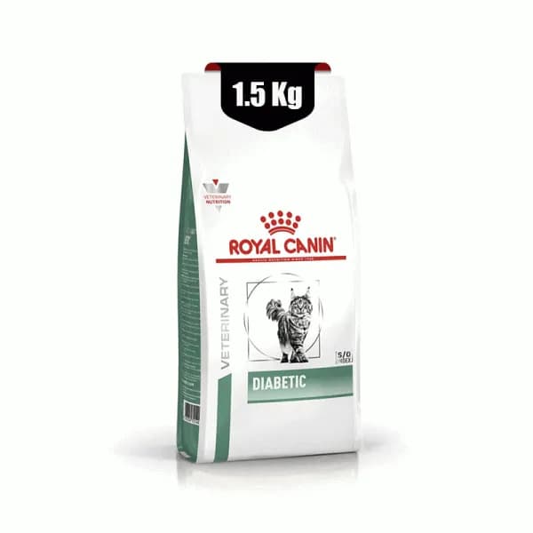 غذای خشک گربه بالغ دیابتیک رویال کنین وزن 1.5 کیلوگرم
