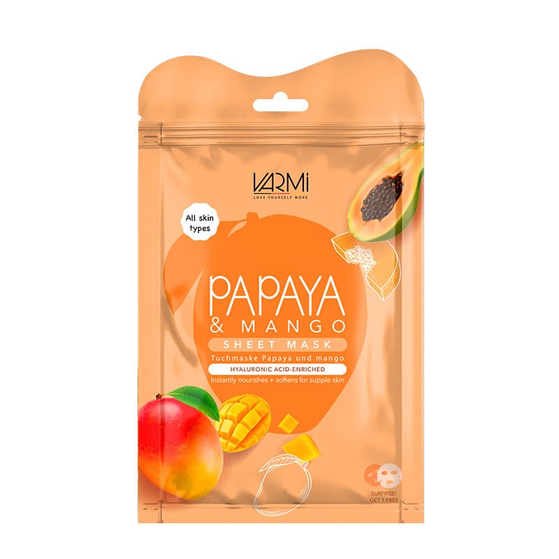 ماسک ورقه ای دو عددی مدل پاپایا و انبه وارمی