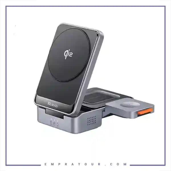 استند و شارژر وایرلس 3 کاره 22.5 وات مک دودو Mcdodo MagQ Qi2 Foldable Charging Station CH-519