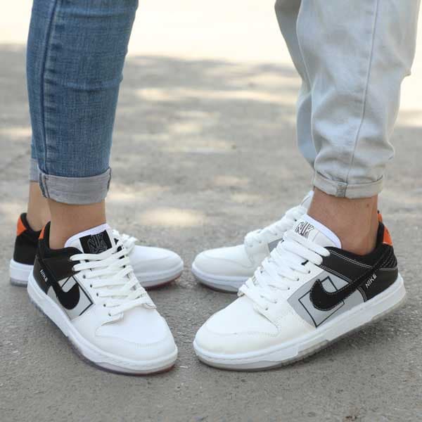 کتونی اسپرت نایک جردن SB سفید طوسی مشکی HP