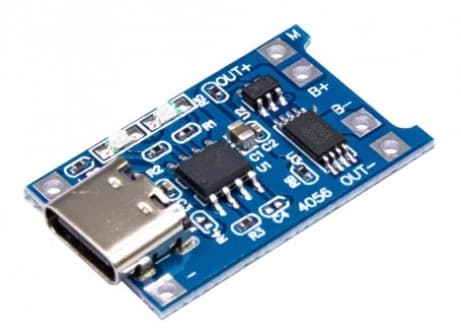 ماژول شارژر باتری لیتیومی سه چیپ TYPE C مدل TP4056