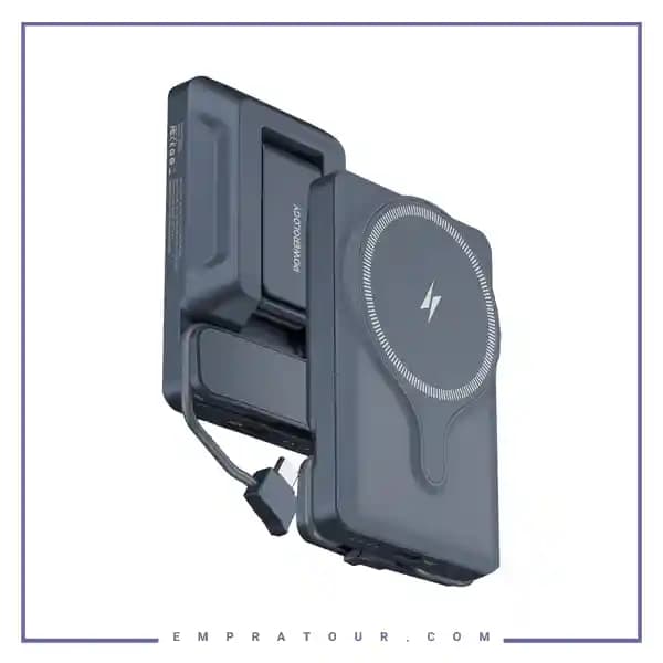 پاوربانک وایرلس و هولدر دریچه کولری پاورولوژی Powerology 5000mAh Air-Vnet Power Bank PPBCHA32