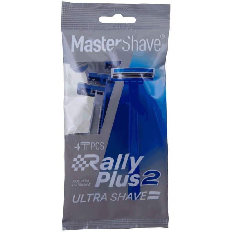 خودتراش مستر شیو 2 لبه مدل Rally Plus 2 بسته 4 عددی