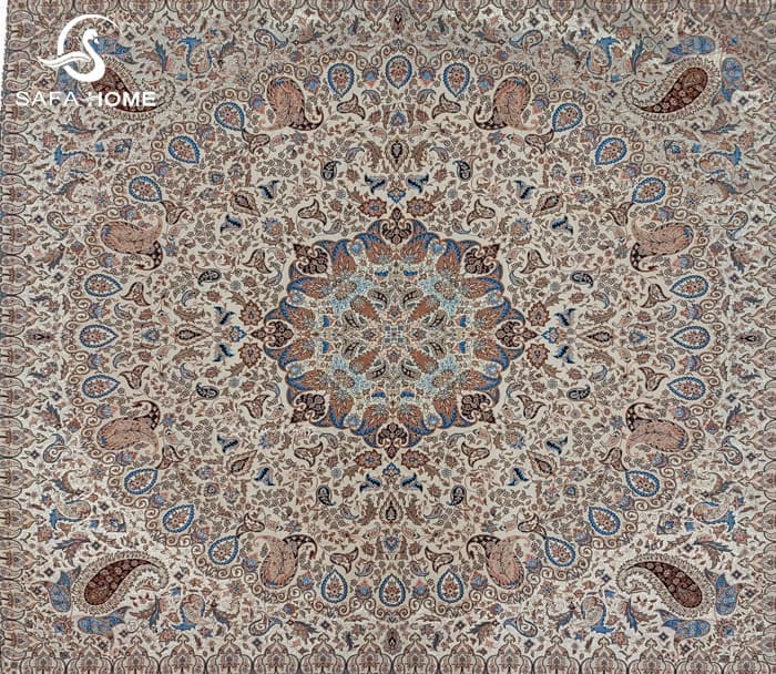 رومیزی 1×1 ترمه هاشمی کد 56 شیری