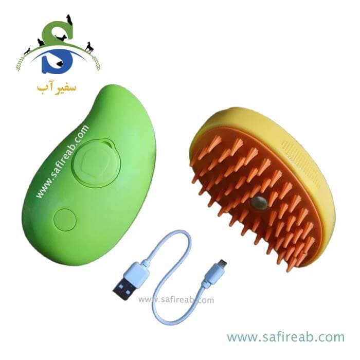 برس سیلیکونی بخاردار شارژی سگ و گربه و جوندگان