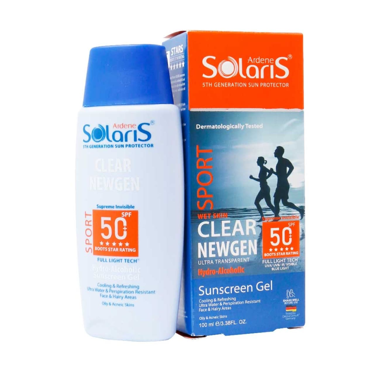 ژل ضد آفتاب SPF۵۰ اسپرت کلیر نیوژن سولاریس آردن ۱۰۰ میلی لیتر