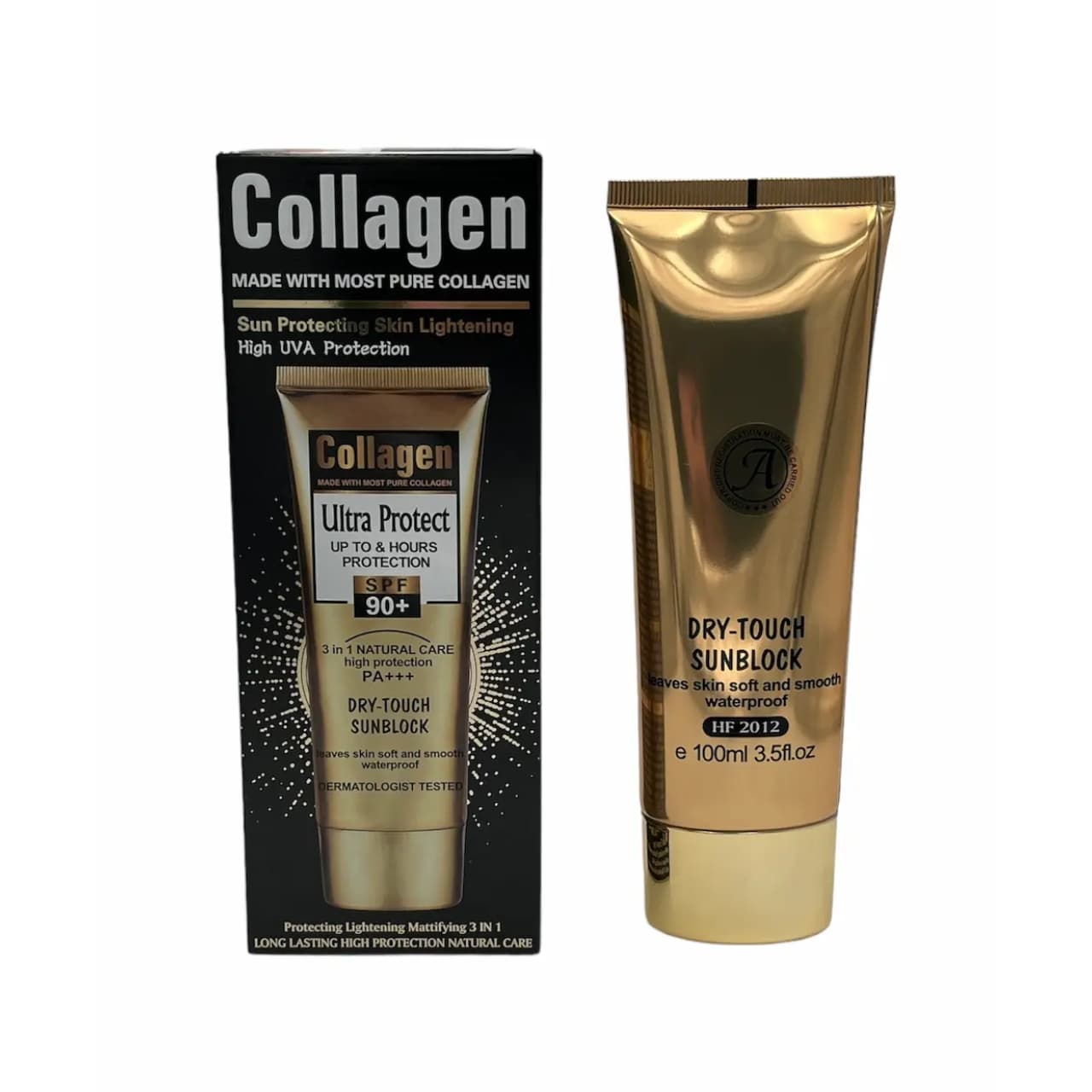 کرم ضد آفتاب کلاژن spf90 مدل بی رنگ حجم 100میل