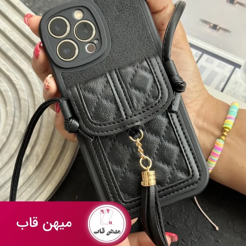 قاب موبایل آیفون سن لورن جاکارتی بندی بلند - کد (۱۱۸۵۸۲)