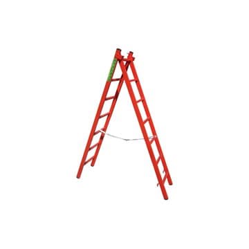 نردبان مخابراتی آهنی 4 متری 14 پله دو تکه مدل پامچال آلوم راد