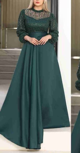 لباس مجلسی و شب ماکسی مدل ستیا (برلیان)