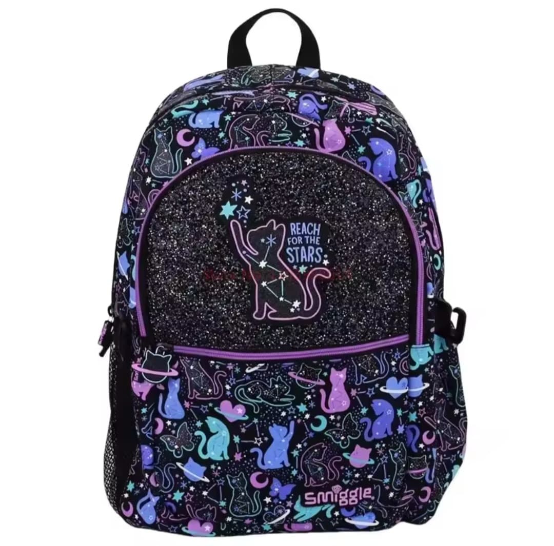 کوله دخترانه برند اسمیگل طرح گربه کد 1006