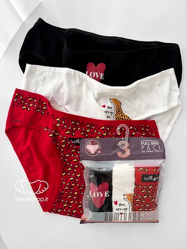 شورت نخی اسلیپ زنانه DOMINANT سه تایی کد 21273