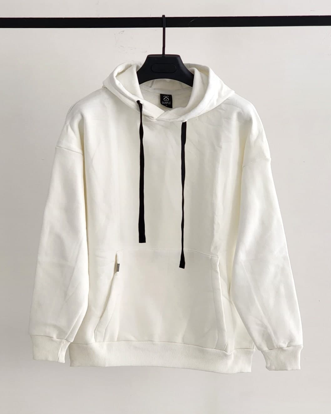 هودی ساده سفید باکسی کد 2288