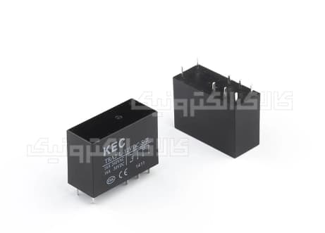 رله کتابی مشکی 12 ولت 1 کنتاکت 16 آمپر KEC | TRA2L-12VDC-S-Z
