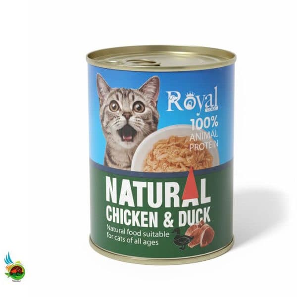 کنسرو نچرال گربه رویال کوکو طعم مرغ و اردک Royal coco natural chicken & duck وزن ۳۸۰ گرم