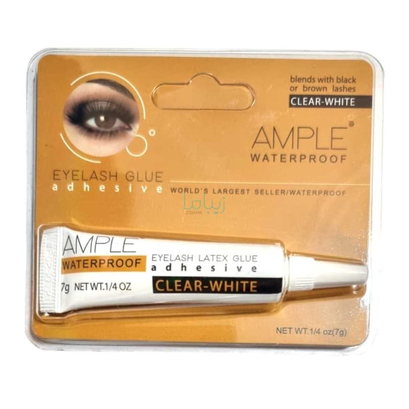 چسب مژه امپل ضدآب بی‌رنگ مدل Clear White وزن 7 گرم - وکیومی