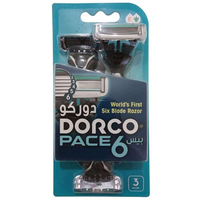 خودتراش دورکو 6 لبه Pace6 مدل Portable/Disposable بسته 3 عددی