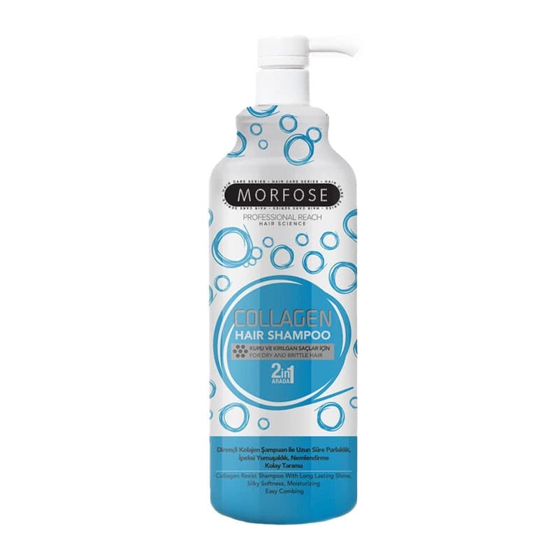 شامپو مورفوس مو 2 در 1 مدل Collagen (آبی) 1000 میل