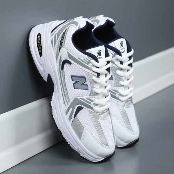 کتونی اسپرت نیوبالانس 530 سفید نقره ای آبی SOLO کد VZ